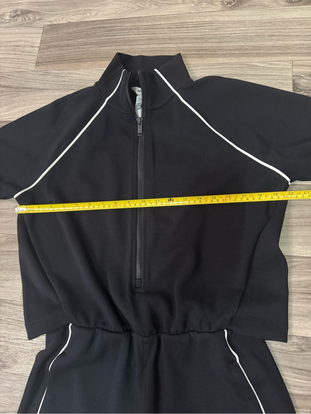NWT Spanx AirEssentials Pique Half Zip Top Long Sleeve Jumpsuit Size Medium Tall - Picture 6 of 13